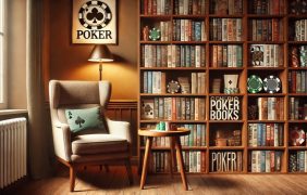 Ein Bibliothek mit Poker Bücher