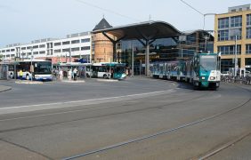 Aufnahme vor dem Potsdamer Hauptbahnhof
