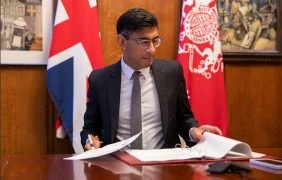 Aufnahme des britischen Premierministers Rishi Sunak