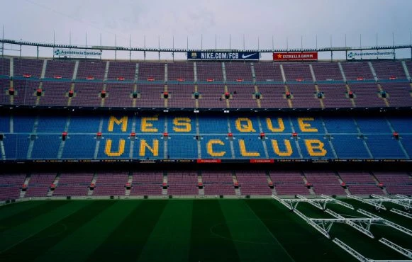Aufnahme des Camp Nou, dem Stadion des FC Barcelona.