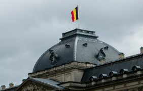 Detailaufnahme des belgischen Königspalastes