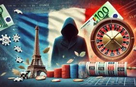 Symbolhafte Darstellung des illegalen Glücksspiels in Frankreich