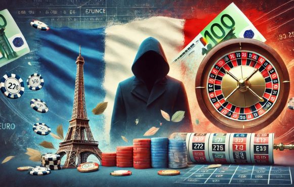 Symbolhafte Darstellung des illegalen Glücksspiels in Frankreich