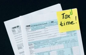 Foto einer Steuererklärung