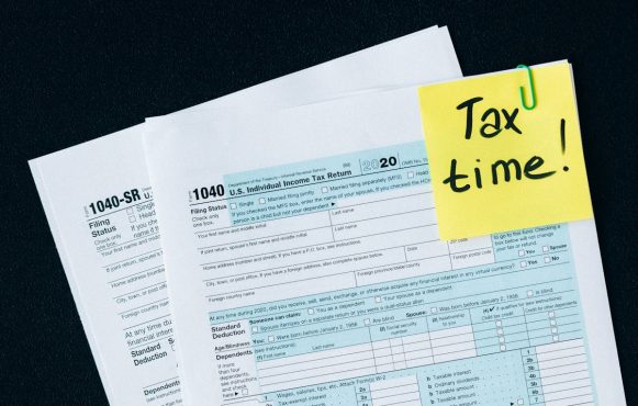 Foto einer Steuererklärung