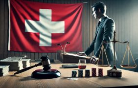 Symbolhafte Darstellung des Urteils gegen den Kopf der Schweizer Glücksspiel-Mafia