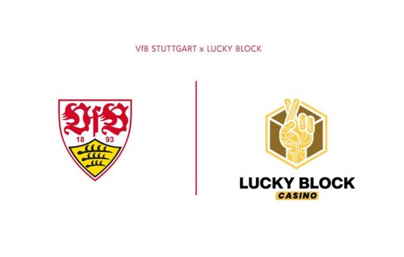 Pressebild zur Partnerschaft vom VfB Stuttgart und Lucky Block