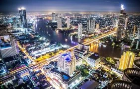 Aufnahme von Bangkok bei Nacht