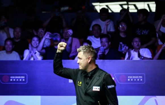 Aufnahme von Kyren Wilson nach dem Gewinn des Xi'an Grand Prix.