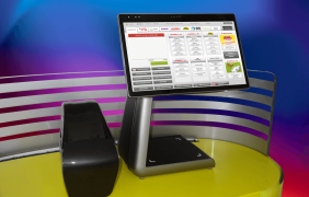 Foto eines kamerabasierten Contour.v-Terminals von Scientific Games