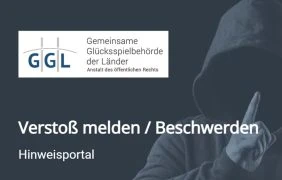 Screenshot vom Hinweisportal der GGL