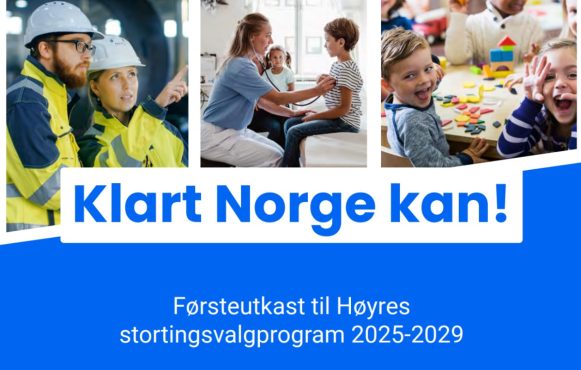 Titelblatt des Wahlprogramms von Høyre