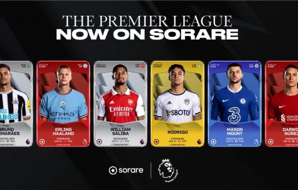 Offizielles Pressebild von Sorare zum Premier-League-Sponsoring