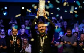 Aufnahme von Kyren Wilson nach dem Gewinn der Northern Ireland Open.