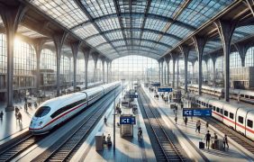KI generiert Bild von einem deutschen Bahnhof
