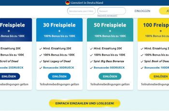 DrückGlück Bonus: Deutsche Online-Spielothek bietet vier verschiedene Angebote für Neukunden