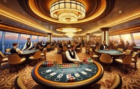 Symbolhafte Darstellung eines Casinos auf einem Kreuzfahrtschiff