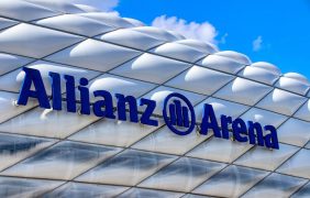 Aufnahme der Allianz Arena in München.