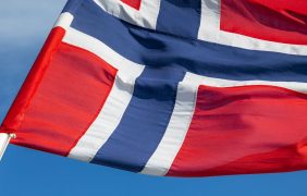 Eine norwegische Flagge