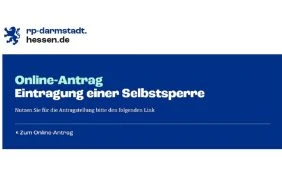 Screenshot des OASIS-Sperrportals