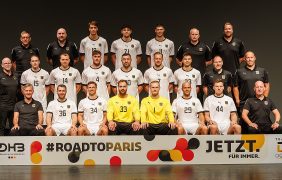 Mannschaftsfoto der deutschen Handball-Nationalmannschaft