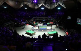 Aufnahme der German Masters 2024 im Tempodrom in Berlin.