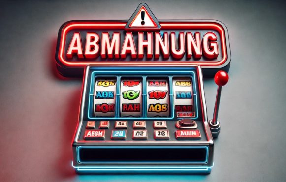 Symbolhafte Darstellung der Abmahnung für Glücksspiel-Unternehmen durch die GGL
