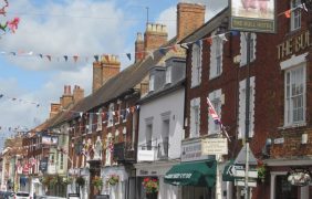 Aufnahme einer Einkaufsstraße in Milton Keynes.