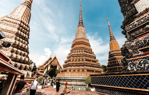 Tempelanlage in Thailand.
