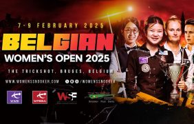 Plakat zu den Snooker Belgian Women’s Open 2025.
