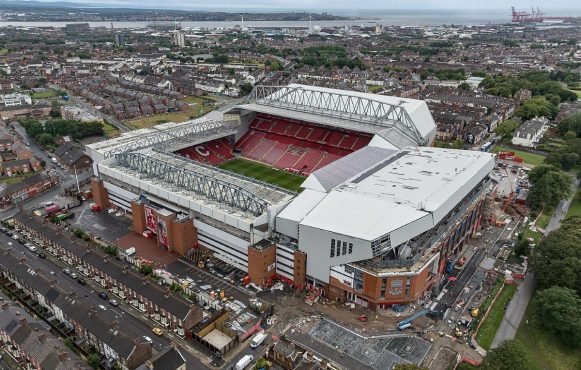 Anfield Road Stadium in Liverpool