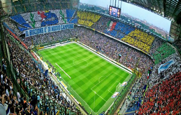Das Giuseppe Meazza Stadion in Mailand