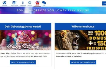 Löwen Play Bonus für Neukunden: Bei zu 100 € Startguthaben und 150 Freispiele für Book of Ra Deluxe