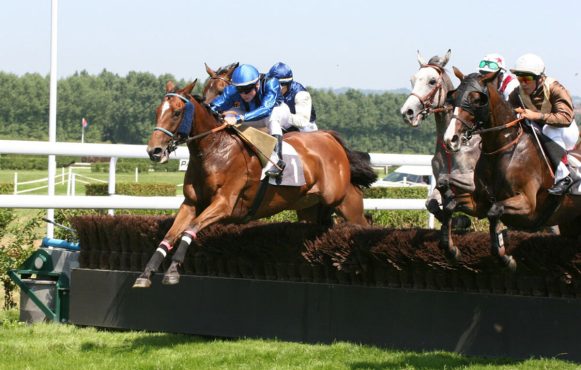 Foto eines Pferderennens