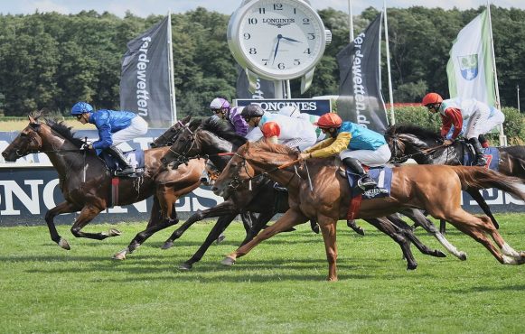 Bild eines Pferderennens