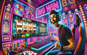 Darstellung eines Casino-Streamers in einem Live Stream