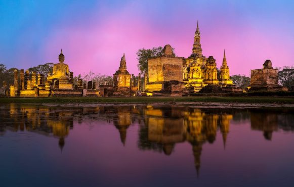 Eine Tempelanlage in Thailand.