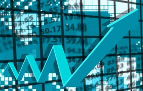 Abbildung eines Pfeiles mit Zahlen im Hintergrund.