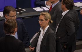 Szene aus dem Bundestag mit Alice Weidel (AfD)