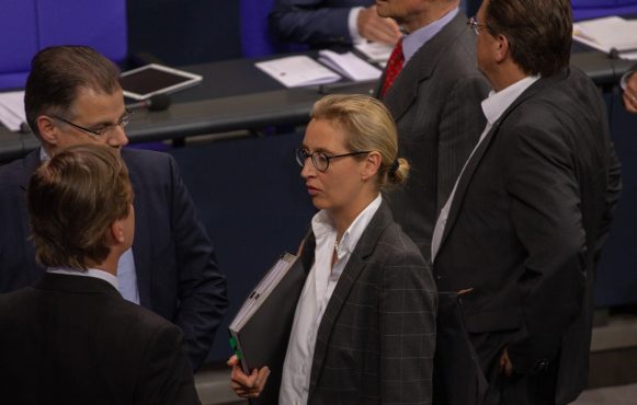 Szene aus dem Bundestag mit Alice Weidel (AfD)