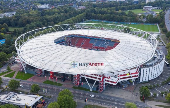 Aufnahme der BayArena.
