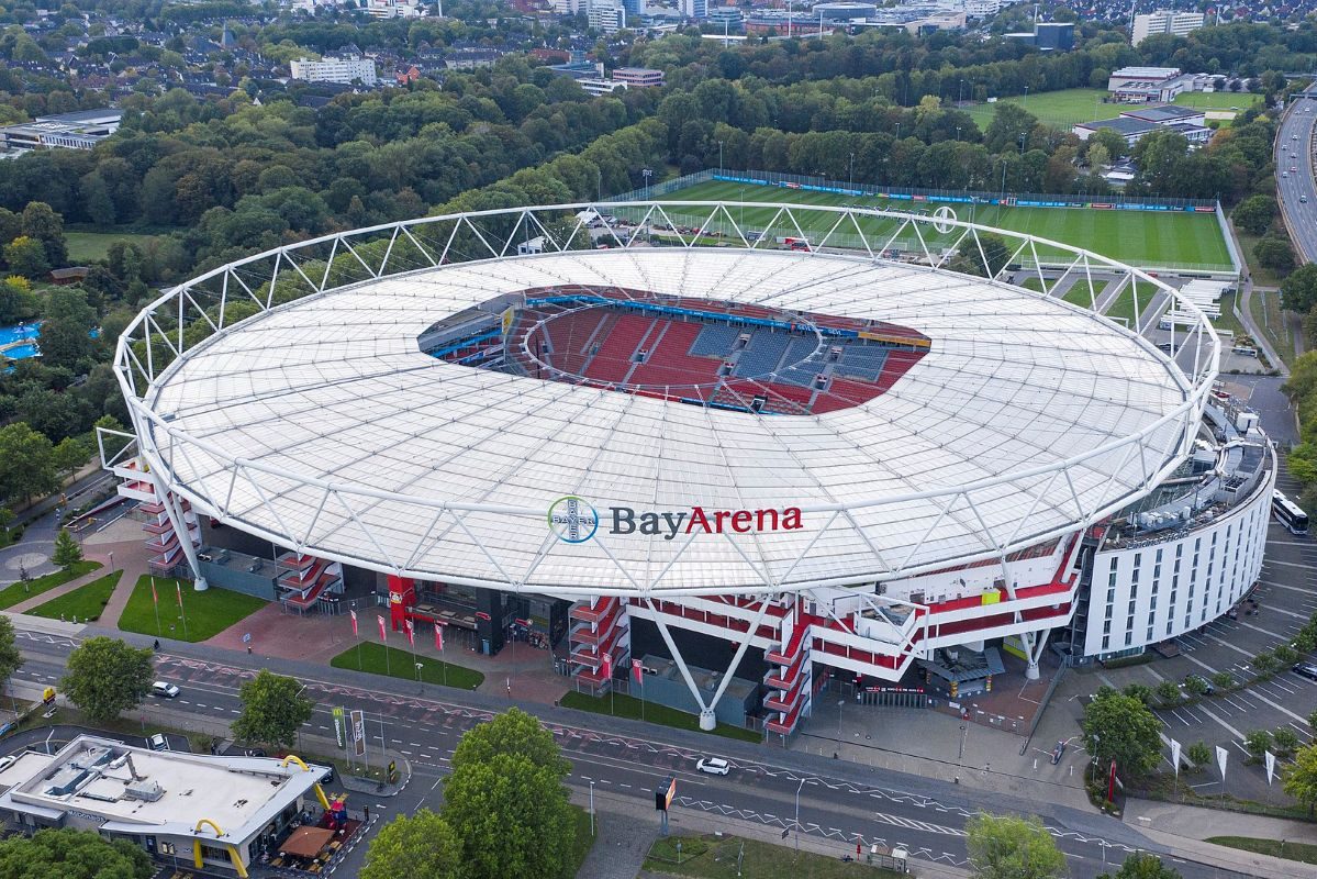 Aufnahme der BayArena.