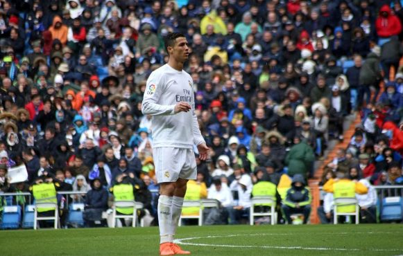 Aufnahme von Cristiano Ronaldo im Trikot von Real Madrid.