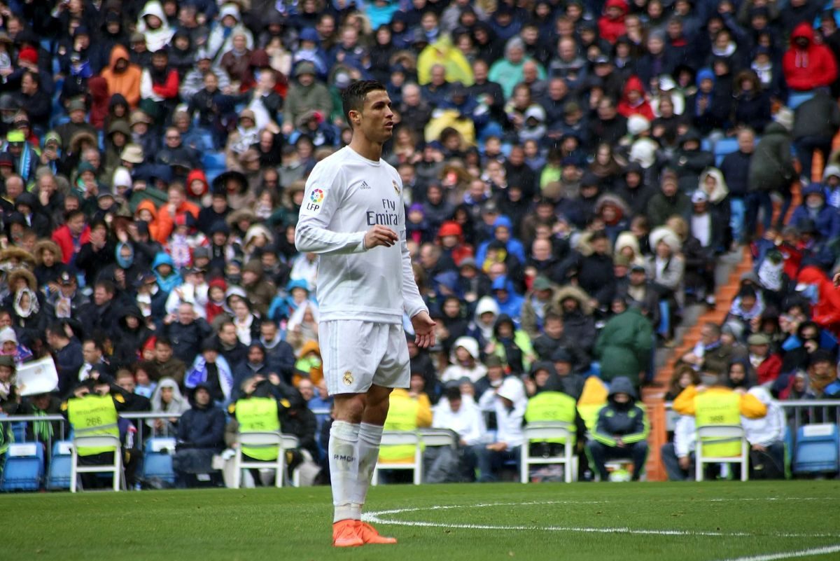 Aufnahme von Cristiano Ronaldo im Trikot von Real Madrid.