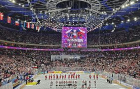 Aufnahme der Eishockey-Weltmeisterschaft 2024.