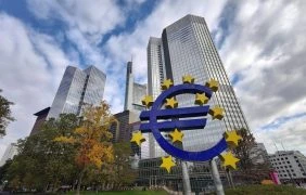 Außenaufnahme der EZB in Frankfurt