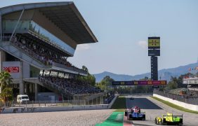 Aufnahme des Circuit de Catalunya in Barcelona, Spanien.