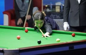Aufnahme von Mink Nutcharut bei der World Women’s Snooker Championship 2025.
