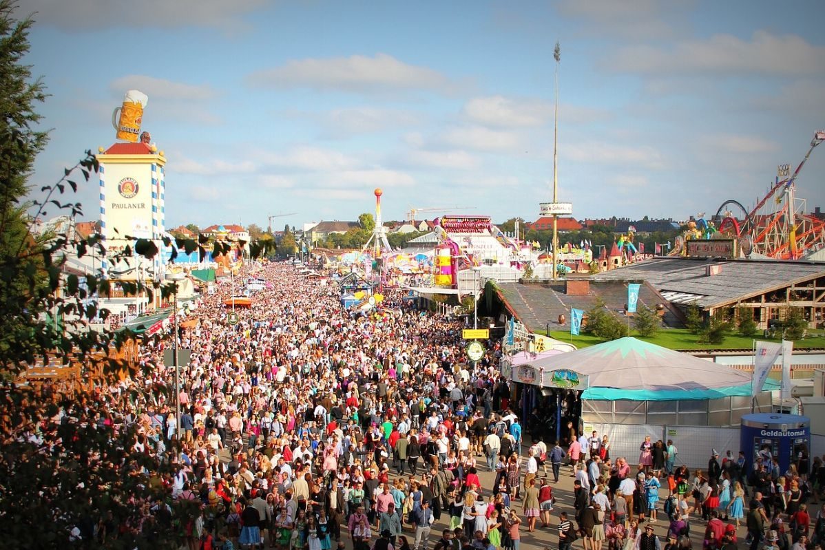 Aufnahme des Münchner Oktoberfests.