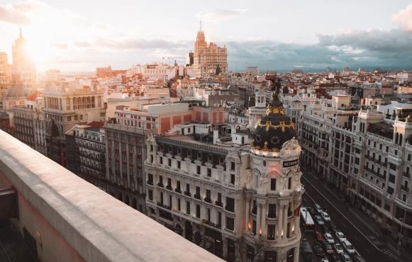 Blick auf Madrid, Spanien.